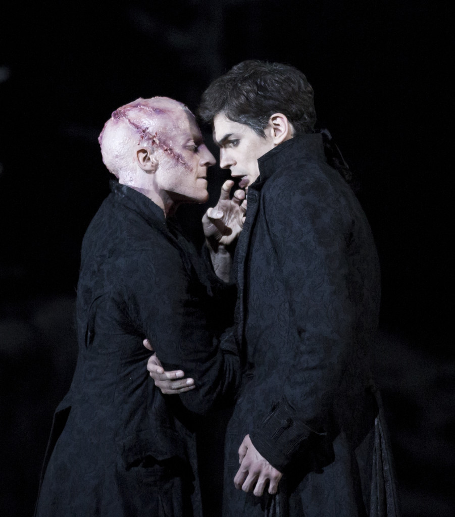 Frankenstein. Steven McRae as The Creature and Federico Bonelli as Victor Frankenstein.©ROH 2016. Photographed by Andrej Uspenski